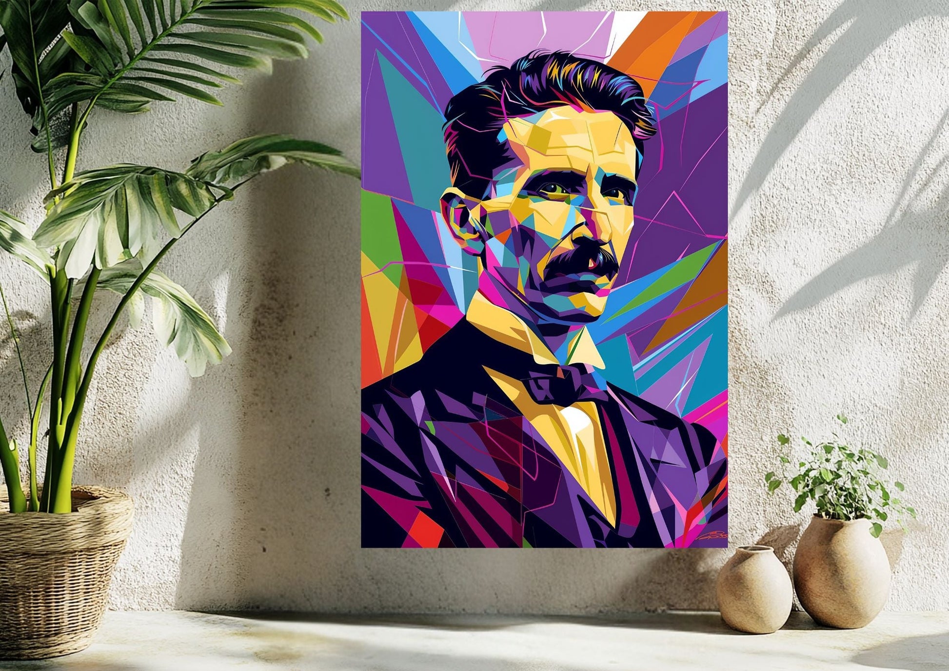 Nikola Tesla PopArt Metal Tablo Levhane.com