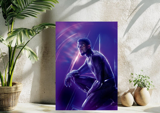 Black Panther T'Challa Metal Tablo – Efsanevi Kahramanlar Seninle! Levhane.com