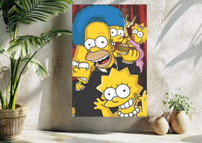 Çizgi Film Simpsonlar Metal Tablo Levhane.com