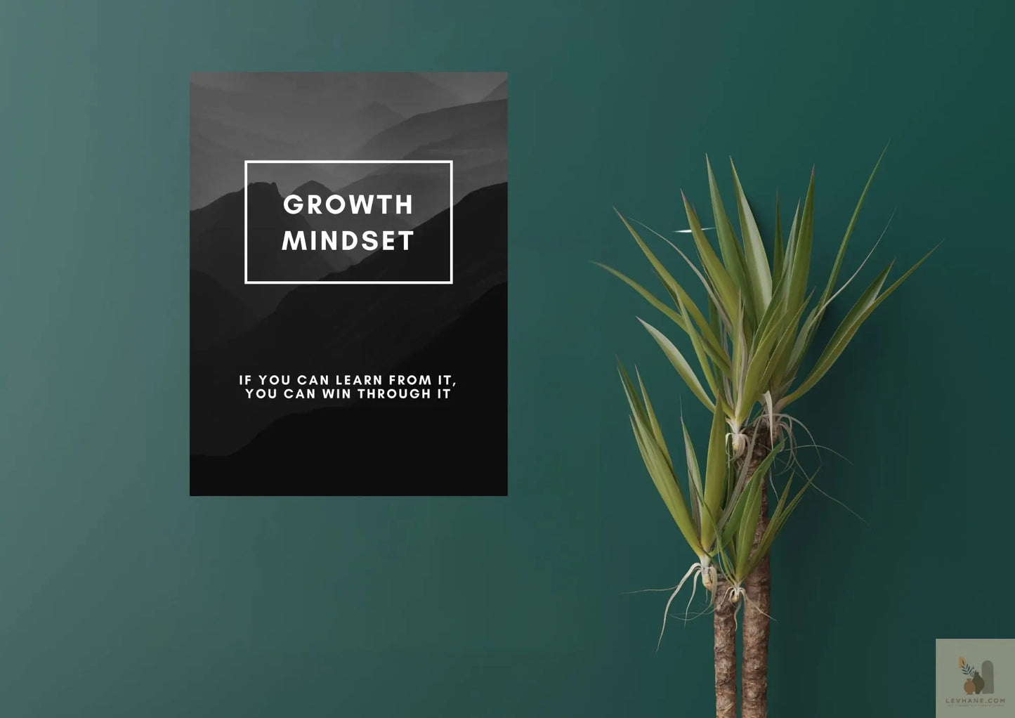 Asla Vazgeçme! İlham Verici Sözler Metal Tabloda Levhane.com