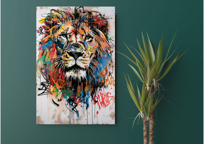 Lion PopArt Metal Tablo Levhane.com