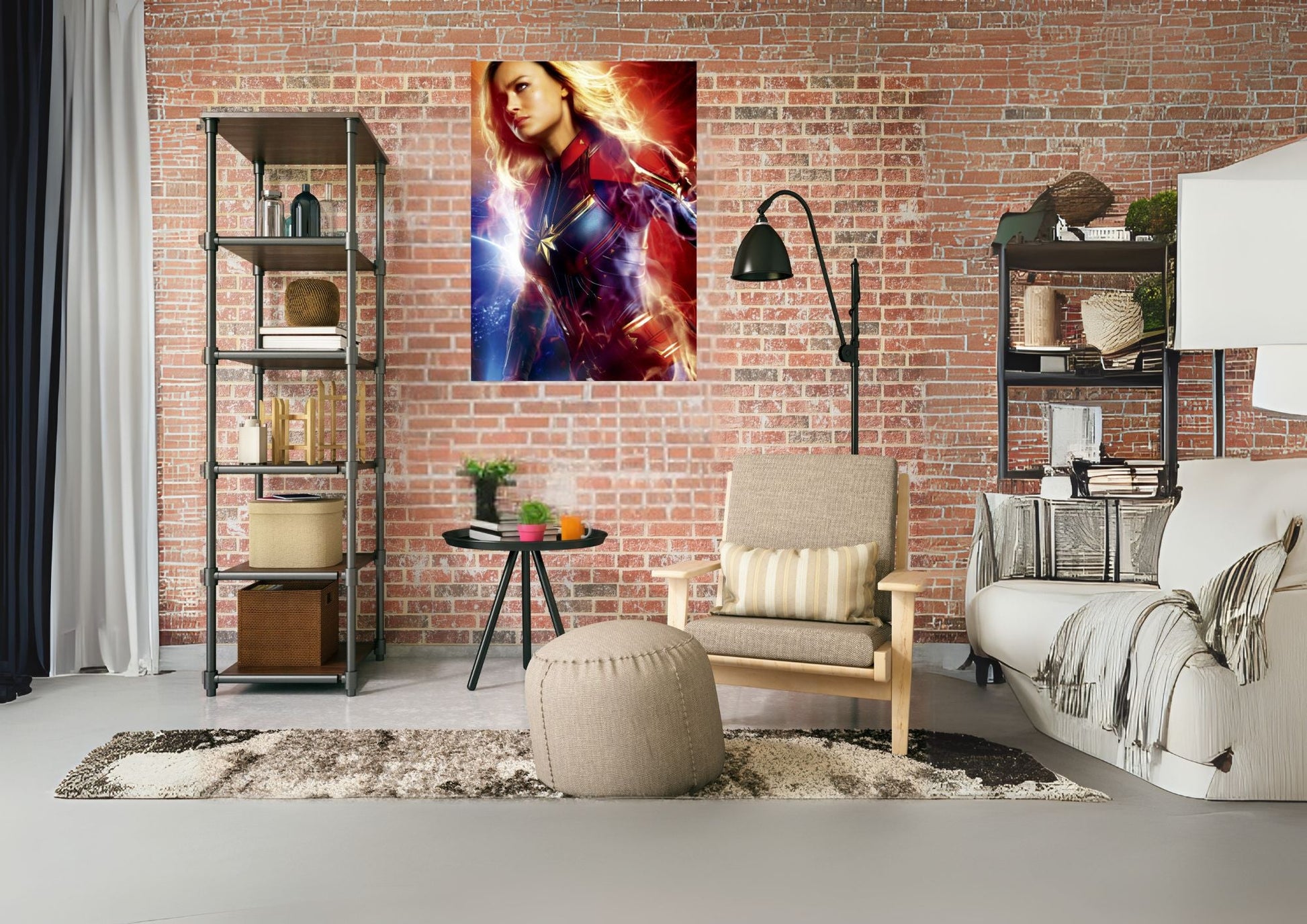 Captain Marvel Metal Tablo – Efsanevi Kahramanlar Seninle! Levhane.com