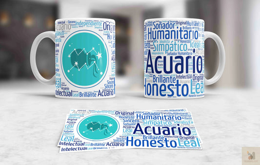 Kova Burcu Premium Baskılı Kupa Levhane.com