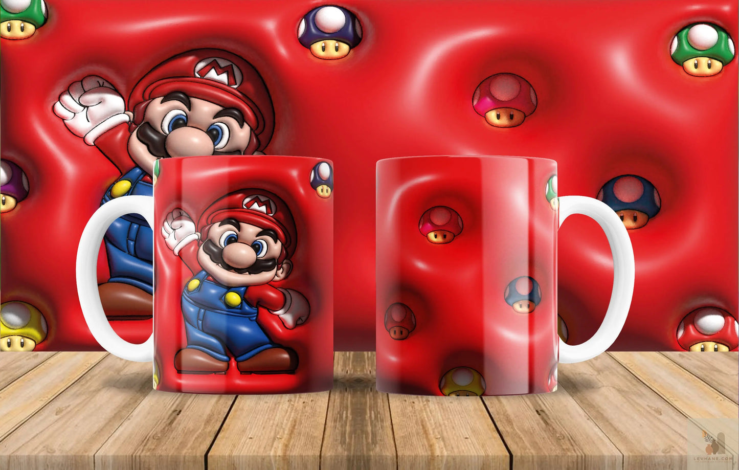 Süper Mario Premium 3D Baskılı Kupa Levhane.com