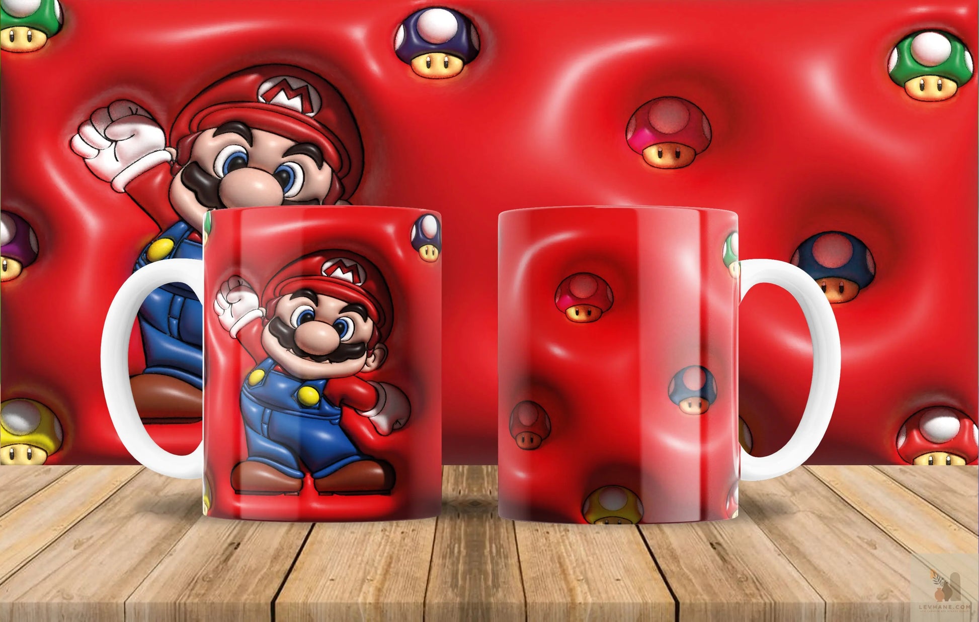 Süper Mario Premium 3D Baskılı Kupa Levhane.com