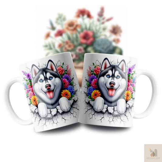 Sibirya Kurt Premium 3D Baskılı Kupa Levhane.com